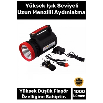 Premium 2 Florasan Led Beyaz Aydınlatma 1000 Lümen 5 Metre Kablolu Çift Yönlü Büyük Fener