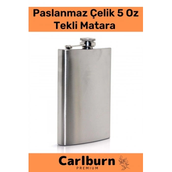 Özel Üretim Uzun Süre Soğuk Tutan Paslanmaz Çelik 5 Oz Tekli Alkol Konyak İçecek Matara Şişesi