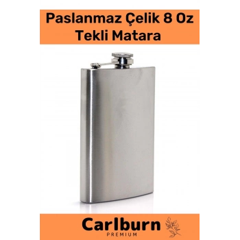 Özel Üretim Uzun Süre Soğuk Tutan Paslanmaz Çelik 8 Oz Tekli Alkol Konyak İçecek Viski Matara Şişesi
