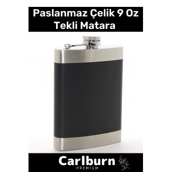 Özel Üretim Uzun Süre Soğuk Tutan Paslanmaz Çelik 9 Oz Tekli Alkol Konyak İçecek Viski Matara Şişesi