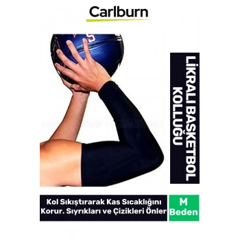 Kas Sıcaklığı Koruyan Yıkanabilir Nem Yönetim Teknolojisi Siyah Likralı M Beden Basketbol Kolluğu