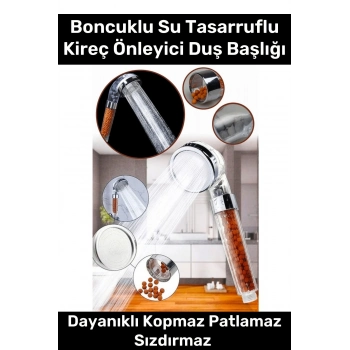 Premium Özel Zeolid Taşlı Yüksek Emisyon Güçlü Boncuklu Su Tasarruflu Kireç Önleyici Duş Başlığı
