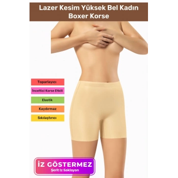 İz Göstermeyen Vücut Şekillendiren Toparlayıcı Kaymaz Sıkılaştırıcı Lazer Kesim Yüksek Bel Korse