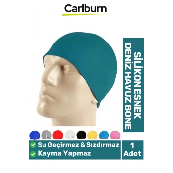 Özel Üretim Kaymaz Su Geçirmez Sızdırmaz Silikon Yüzücü Elastik Yüzme Şapkası Havuz Deniz Bonesi