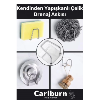 Özel Üretim Paslanmaz Çelik Suya Dayanıklı 30 Kg Ağırlık Kendinden Yapışkanlı Çelik Drenaj Askısı