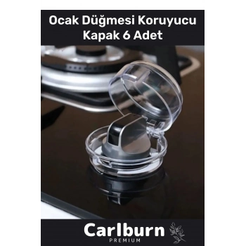 Yüksek Isıya Dayanıklı Çocuk Yangın Yanma Önleyici Ocak Düğmesi Takılabilen Koruyucu Kapak 6 Adet