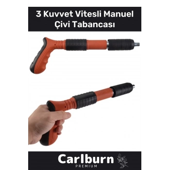 Özel 3 Kuvvet Vites Yaylı Sistemli Ses Çıkarmaz Tam İsabet Sağlayan Ayarlı Manuel Çivi Tabancası