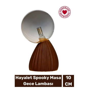 Özel Üretim Dekoratif Şık Biyobozunur Plastik 10 Cm On/Off Düğmeli Hayalet Spooky Masa Gece Lambası