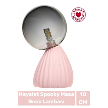 Özel Üretim Dekoratif Şık Biyobozunur Plastik 10 Cm On/Off Düğmeli Hayalet Spooky Masa Gece Lambası