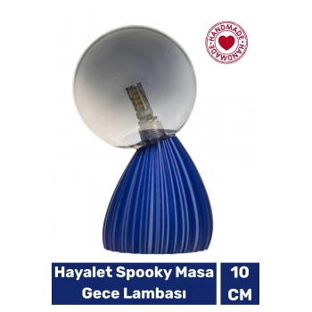 Handmade Dekoratif Şık Biyobozunur Plastik 10 Cm Dimmer Kablolu Hayalet Spooky Masa Gece Lambası