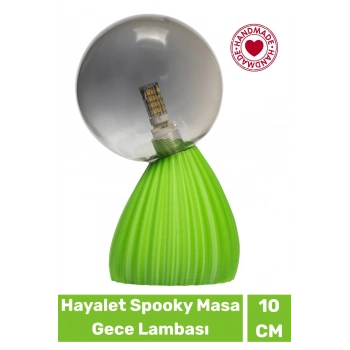 Handmade Dekoratif Şık Biyobozunur Plastik 10 Cm Dimmer Kablolu Hayalet Spooky Masa Gece Lambası