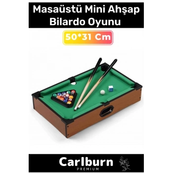 Özel Üretim Portatif Taşınabilir Dayanıklı Mini Masa Üstü Ahşap Bilardo Oyunu 50*31 Cm