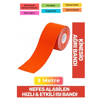 Hızlı Etkili Büyük Boy Kas Eklem Bel Bacak Kol Boyun Sırt Omuz Karın Kalça Ağrı Isı Bandı 5cmx5m