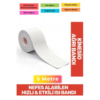 Hızlı Etkili Büyük Boy Kas Eklem Bel Bacak Kol Boyun Sırt Omuz Karın Kalça Ağrı Isı Bandı 5cmx5m