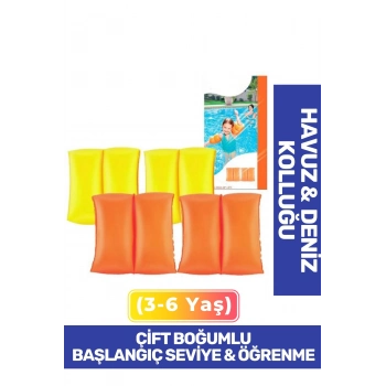 Özel Üretim Başlangıç Seviye Çift Boğumlu 3-6 Yaş Çocuk Deniz Havuz Yüzme Öğrenme Şişme Kolluğu