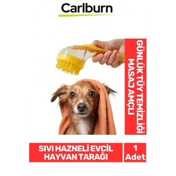 Sıvı Hazneli Şampuan Sabun Silikon Banyo Masaj Yapan Evcil Hayvan Kedi Köpek Tarağı