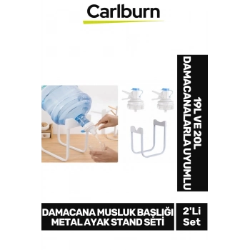 Özel Üretim Dayanıklı Ağır Kaldırma Gerektirmeyen Damacana Musluk Başlığı Metal Ayak Stand Seti