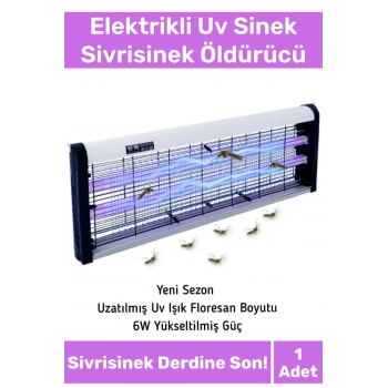 Premium Yükseltmiş Güç Çift Florasan Elektrikli Uv Zincirli Askılı Sinek Sivrisinek Öldürücü 2200V