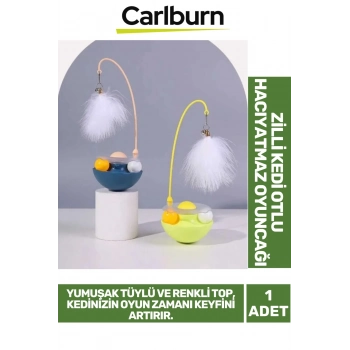 Özel Üretim Oyun Eğlence Vakit Geçirme Sağlayan Yumuşak Tüylü Zilli Kedi Otlu Hacıyatmaz Oyuncağı