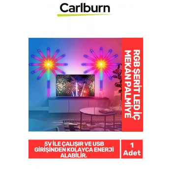 Özel Üretim IP20 Koruma 5V Usb Giriş Yapıştırılabilen RGB Şerit LED İç Mekan Palmiye Aydınlatma