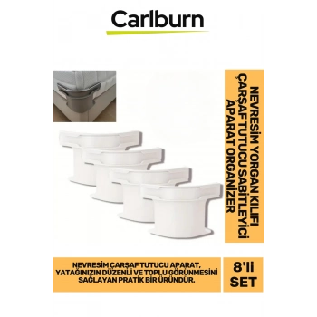 Özel Üretim Kaymaz Pratik Nevresim Yorgan Kılıfı Çarşaf Tutucu Sabitleyici Aparat Organizer 8li Set