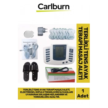 Premium Elektriksel İmpuls Kas Rahatlatıcı Sinir Nokta Terlikli Tens Ayak Terapi Masaj Aleti