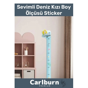 Özel Üretim İz Bırakmayan Çift Taraflı Bantlı Silinebilir Ev Sevimli Deniz Kızı Boy Ölçüsü Sticker