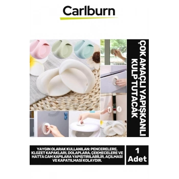 İz Bırakmayan Cam Fayans Kapı Ahşap Panel Pencere Klozet Dolap Çok Amaçlı Yapışkanlı Kulp Tutacak