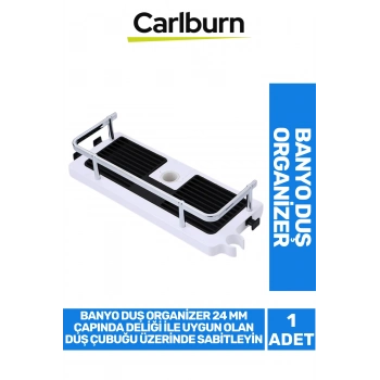 Özel Tasarım Pratik Duş Jeli Sabun Şampuan Sabitleyici Banyo Duş Organizer 33 x 12 x 7,5cm