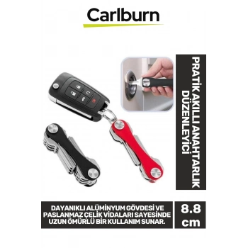 Premium 8.8 cm Ses Çıkarmayan Vidalı Sistemli Hafif Alüminyum Pratik Akıllı Anahtarlık Düzenleyici