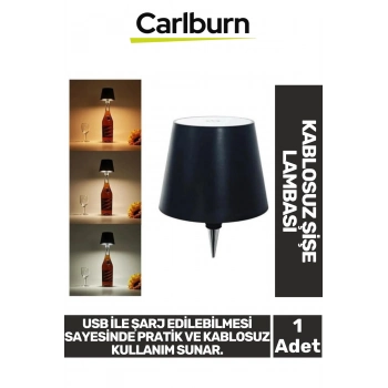 Özel Tasarım Şarjlı Balkon Bahçe Oda Dekorasyonu Masaüstü Aydınlatma Romantik Kablosuz Şişe Lambası