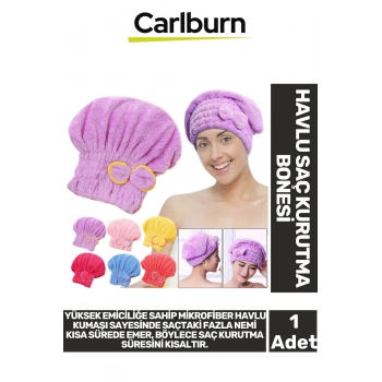 Özel Üretim Yumuşak Hızlı Kuruma Sağlayan Yüksek Emici Mikrofiber Havlu Saç Kurutma Bonesi 30x25x16