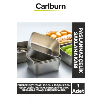 Premium Gıda Güvenliği Sertifikalı Koku Yapmayan Kolay Temizlenir Şık Paslanmaz Çelik Saklama Kabı