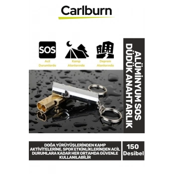 Özel Tasarım Paslanmaz Çelik Kamp Deprem Spor Stadyum Yangın Uyarı Alüminyum SOS Düdük Anahtarlık