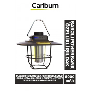 Özel Üretim Su Geçirmez Toza Dayanıklı Kamp Outdoor Piknik 5000 mAh Şarjlı Powerbank Işıldak