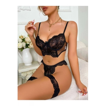 Özel Üretim Transparan İç Gösteren Dantelli Seksi Şık Zarif Fantezi Kadın İç Çamaşır Takımı