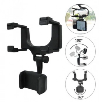 Güvenli Sürüş 360 Derece Dönebilir Navigasyon Montaj Araba Dikiz Aynasına Takılan Telefon Tutucu