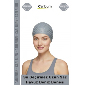 #Bone Kaymaz Su Geçirmez Sızdırmaz Silikon Yüzücü Elastik Yüzme Şapkası Havuz Deniz Uzun Saç Bonesi