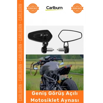 #Ayna Siyah Tak Kullan Dayanıklı Metal Titreşim Önleyici Geniş Görüş Açılı Montaj Motosiklet Aynası