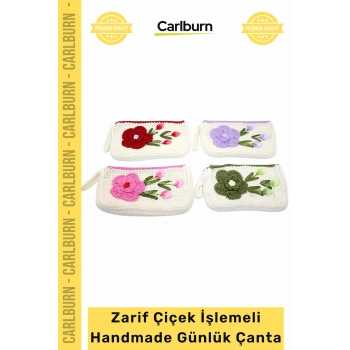 #Çanta Cüzdan Model Örgü Zarif Çiçek İşlemeli Dayanıklı İşlevsel Şık Aksesuar Modern Günlük Çanta