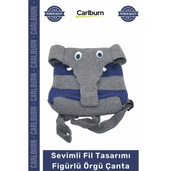 #Çanta Sevimli Fil Tasarımı Figürlü Örgü Omuz Çantası Şık Hafif Günlük Modern Sağlam Aksesuar Çanta