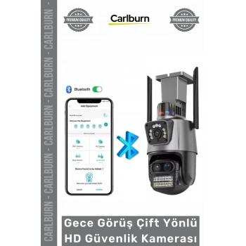 #Kamera 3 Lens Wi Fi Gelişmiş IP66 Dış Ortam Gece Görüş Çift Yönlü İletişim HD Güvenlik Kamerası