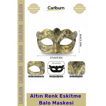 #BaloMaskesi Antik Görünüm Altın Renk Eskitme Şık Parti Kostüm Maskesi Konsept Balolar Balo Maskesi