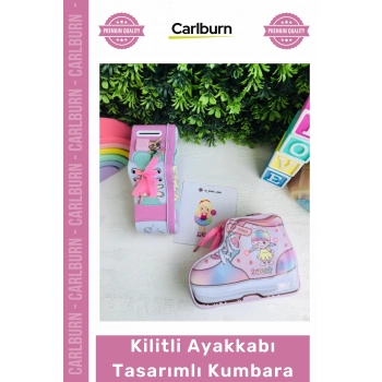 #Kumbara Çocuk Eğitimi Eğlenceli Tasarruf Öğretme Kilitli Dekoratif Ayakkabı Tasarımlı Kumbara