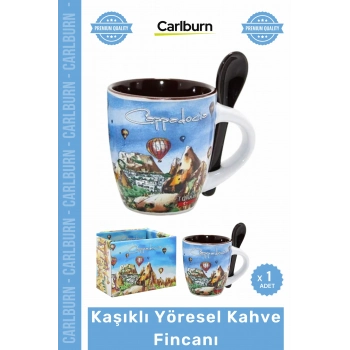 #KahveFincanı Geleneksel Motifli Estetik Porselen Türk Sunum Kaşıklı Yöresel Kahve Fincanı Tekli