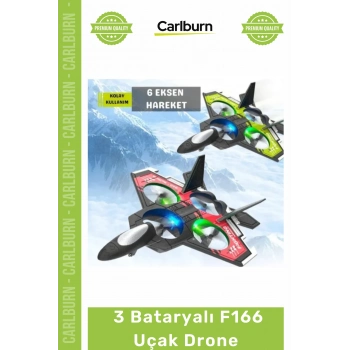 #Drone EPP Köpük Fırçasız Motor Stabil Uçuş Dayanıklı Yeni Başlayanlar 3 Bataryalı F166 Uçak Drone