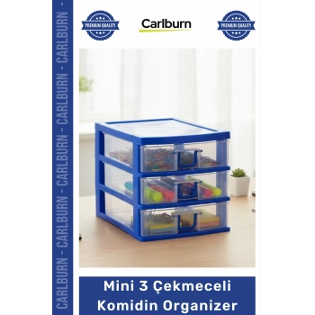 #Çekmece Ev Ofis Düzen Pratik Şeffaf Dayanıklı Takı Saklama Mini 3 Çekmeceli Komidin Organizer