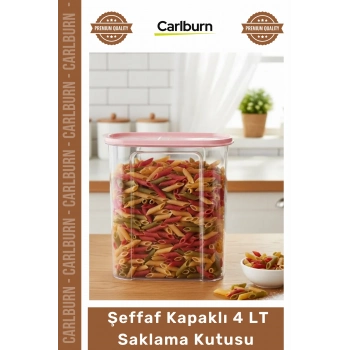 #SaklamaKabı Mutfak Düzeni Gıda Saklama Kuru Gıda Şeffaf Kapaklı Dayanıklı 4 LT Erzak Saklama Kabı