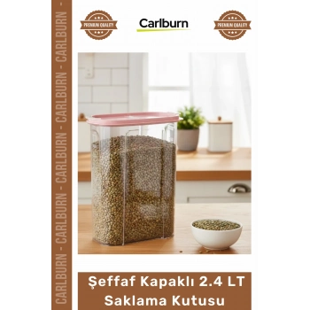 #SaklamaKabı Mutfak Düzeni Kuru Gıda Bakliyat Şeffaf Pratik Depolama 2.4 lt Şık Erzak Saklama Kabı