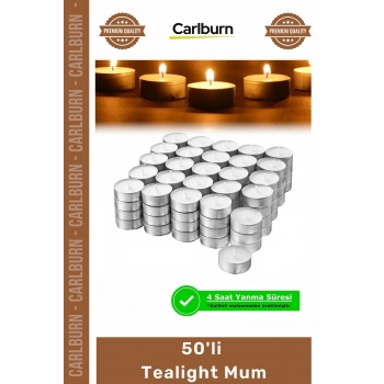 #Mum Özel Gün Romantik Dekoratif Çeşitli Renklerde Uzun Yanma Süreli Hoş Aydınlık 50li Tealight Mum